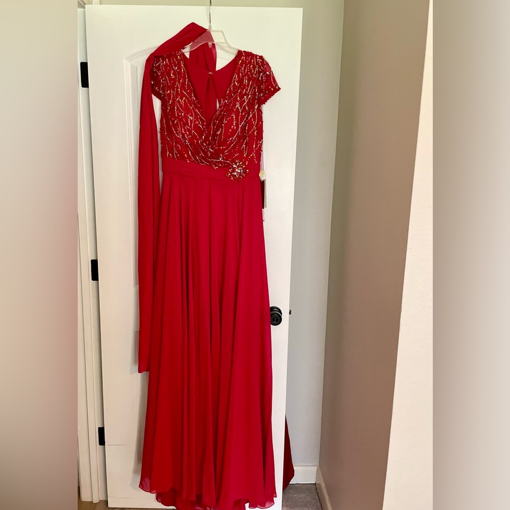 Lara Design red sequin evening gown- size 14. Brand new. Tag still attached.